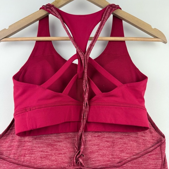 Lululemon • Size 6 Power Y Bra Tank with Open Back Braided Strap – Rosewood Red - Picture 3 of 6
